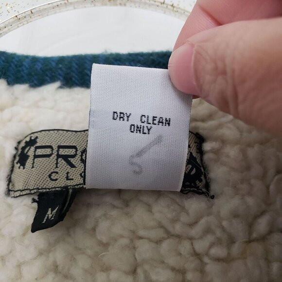 Vintage Wool Blend Plaid Vest Fleece Lined Pockets Full Zip Womens Size Medium - Picture 5 of 12